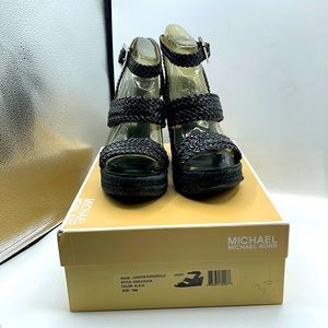 MICHAEL Michael Kors Black Patent Juniper Espadrille